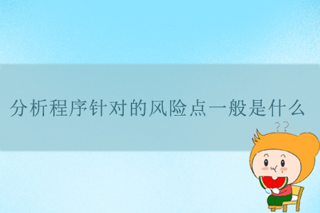 分析程序針對(duì)的風(fēng)險(xiǎn)點(diǎn)一般是什么？