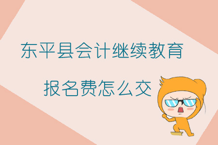 2019年山東省泰安市東平縣會(huì)計(jì)繼續(xù)教育報(bào)名費(fèi)怎么交？