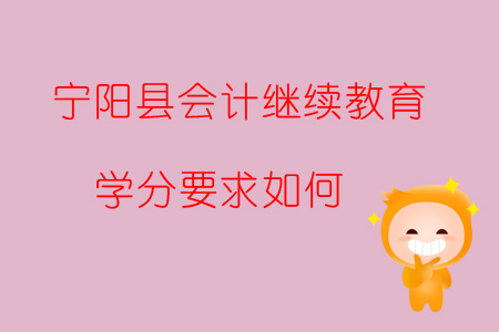 2019年山東省泰安市寧陽(yáng)縣會(huì)計(jì)繼續(xù)教育學(xué)分要求如何？