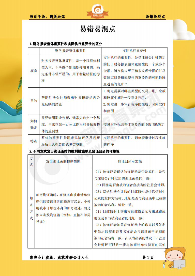 cpa《審計(jì)》15個(gè)易錯(cuò)易混點(diǎn)