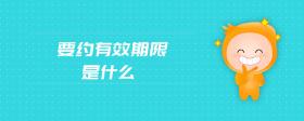 要約有效期限是什么