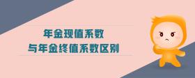 年金現(xiàn)值系數(shù)與年金終值系數(shù)區(qū)別