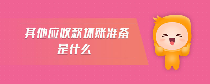 其他應收款壞賬準備是什么