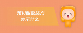 預(yù)付賬款貸方表示什么