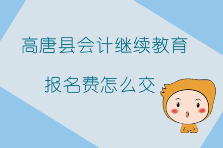 2019年山東省聊城市高唐縣會計繼續(xù)教育報名費怎么交？