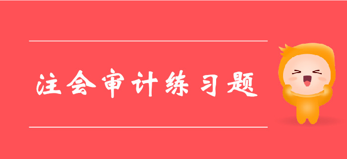 2019年注冊會計師《審計》科目第二章章節(jié)習(xí)題