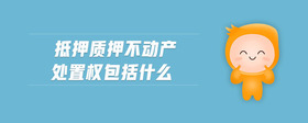 抵押質(zhì)押不動產(chǎn)處置權(quán)包括什么