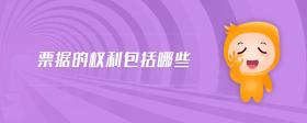票據(jù)的權(quán)利包括哪些