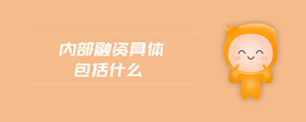 內(nèi)部融資具體包括什么