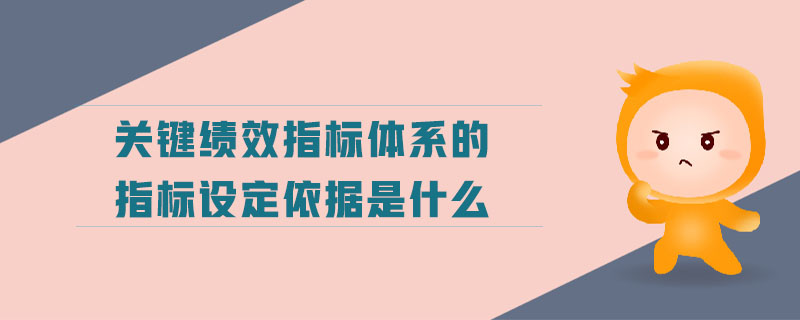 關(guān)鍵績(jī)效指標(biāo)體系的指標(biāo)設(shè)定依據(jù)是什么