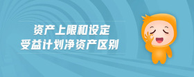 資產(chǎn)上限和設(shè)定受益計(jì)劃凈資產(chǎn)區(qū)別