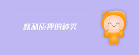 權(quán)利質(zhì)押的種類