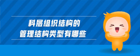 科層組織結(jié)構(gòu)的管理結(jié)構(gòu)類型有哪些