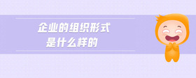企業(yè)的組織形式是什么樣的
