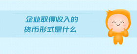 企業(yè)取得收入的貨幣形式是什么