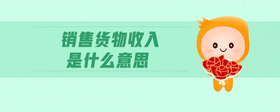 銷售貨物收入是什么意思