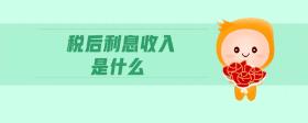 稅后利息收入是什么