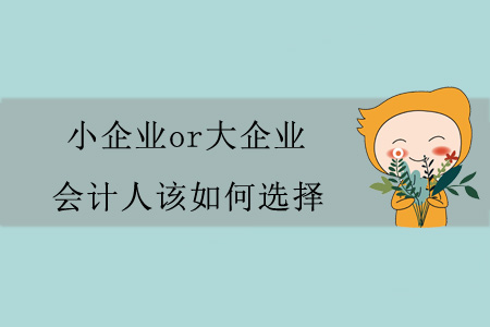 小企業(yè)or大企業(yè)，會(huì)計(jì)人該如何選擇？