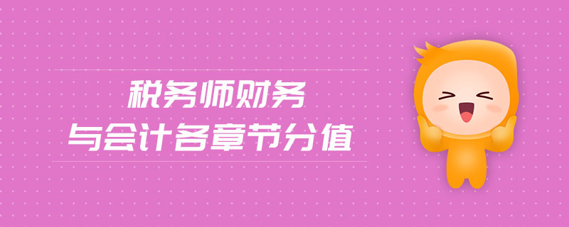 稅務(wù)師財(cái)務(wù)與會(huì)計(jì)各章節(jié)分值
