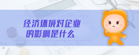 經(jīng)濟(jì)環(huán)境對企業(yè)的影響是什么