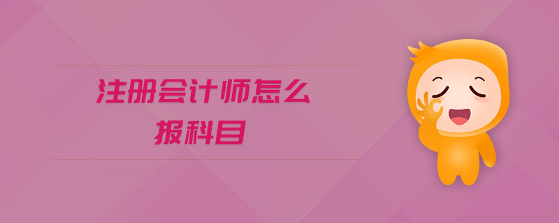 注冊會(huì)計(jì)師怎么報(bào)科目