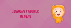 注冊會計師怎么報科目
