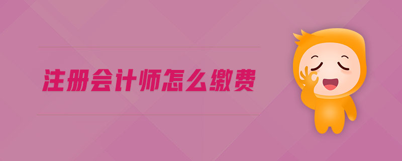 注冊會計師怎么繳費