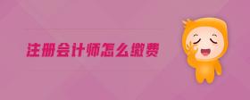 注冊會計師怎么繳費