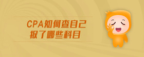 cpa如何查自己報(bào)了哪些科目