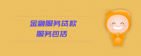 金融服務(wù)貸款服務(wù)包括
