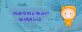 零申報(bào)的企業(yè)資產(chǎn)總額填多少