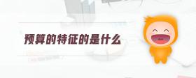 預(yù)算的特征的是什么