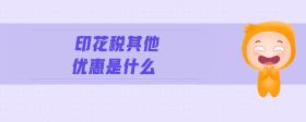 印花稅其他優(yōu)惠是什么