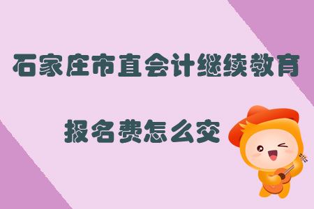 2019年石家莊市直會計繼續(xù)教育報名費怎么交？