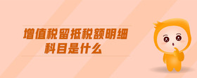 增值稅留抵稅額明細(xì)科目是什么