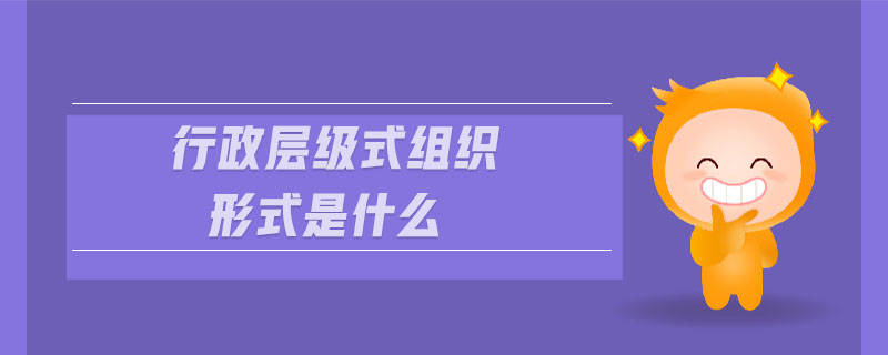 行政層級式組織形式是什么