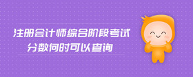 注冊會計師綜合階段考試分?jǐn)?shù)何時可以查詢