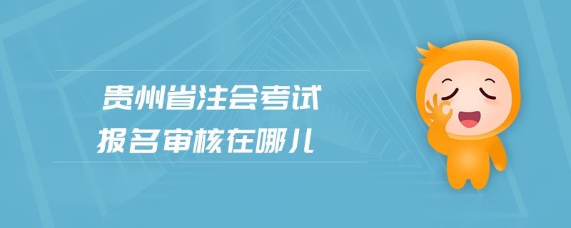 貴州省注會考試報名審核在哪兒