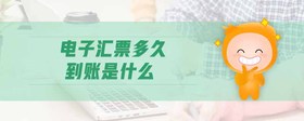 電子匯票多久到賬是什么