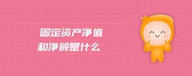 固定資產(chǎn)凈值和凈額是什么
