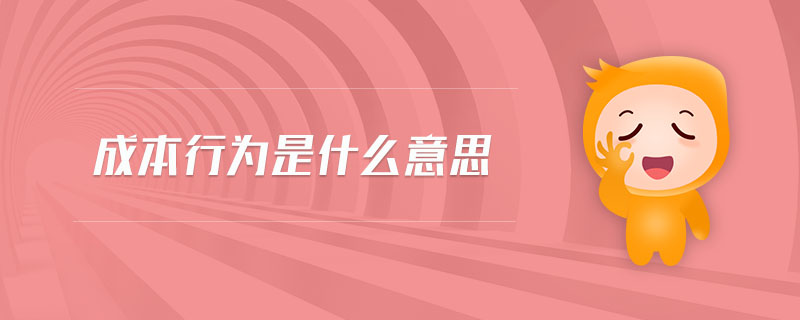 成本行為是什么意思