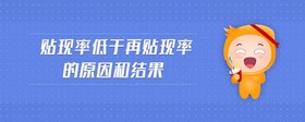 貼現(xiàn)率低于再貼現(xiàn)率的原因和結(jié)果