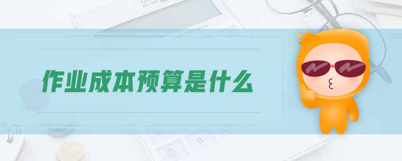 作業(yè)成本預(yù)算是什么