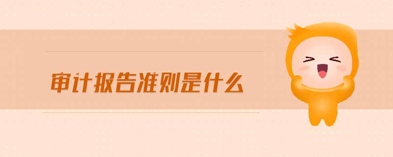 審計(jì)報(bào)告準(zhǔn)則是什么