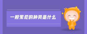 一般累犯的種類是什么