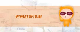 財(cái)務(wù)杠桿作用
