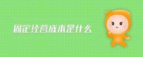 固定經(jīng)營成本是什么