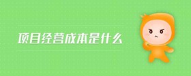 項目經(jīng)營成本是什么