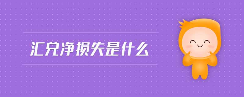 匯兌凈損失是什么