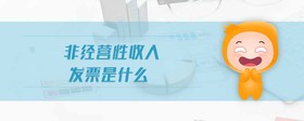 非經(jīng)營性收入發(fā)票是什么